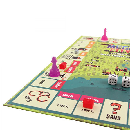 Kız Erkek Çocuk Oyuncak Mega City Emlak Ticaret Oyunu Kız Erkek Çocuk Eğitici