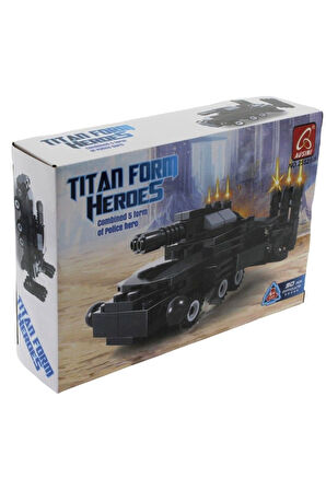 Kız Çocuk Oyuncak Ausini 90 Parça Titan Polis Lazer Panzer 25521-1 Erkek Çocuk Oyuncak Eğitici Oyunc
