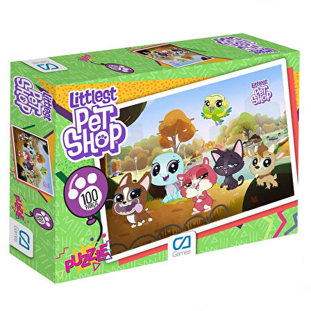 Eğitici Oyuncak Littlest Pet Shop 100 Parça Kutulu Puzzle Kız Erkek Çocuk Eğitici Eğitici Oyunca