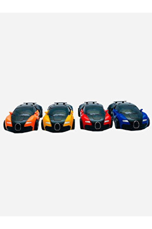 Eğitici Öğretici Çocuk Oyuncaklar Robota Dönüşen Bugatti Transformers Araba 4lü Set