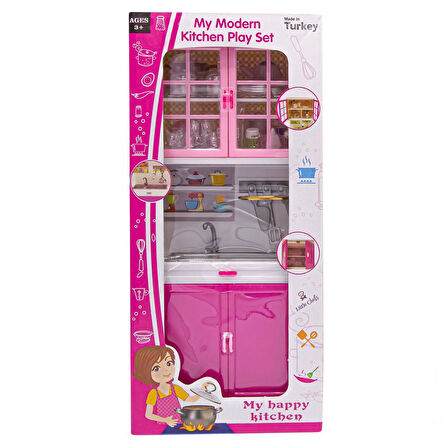 Eğlenceli Oyuncak My Happy Mutfak Seti Lavabo Kız Erkek Çocuk Eğitici