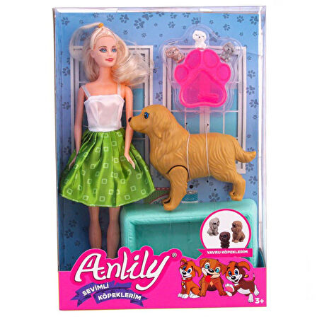 Eğlenceli Oyuncak Anlily Sevimli Köpeklerim Bebek Seti Kız Erkek Çocuk Eğitici