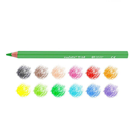 Kız Erkek Çocuk Oyuncak Carioca Jumbo 12'li Üçgen Kuru Boya Kalemi 42791 Kız Erkek Çocuk Eğitici Eğitici