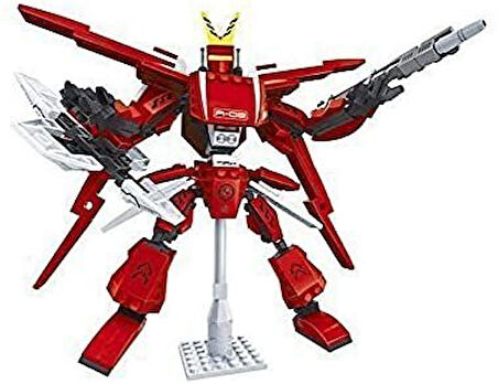 Kız Erkek Çocuk Oyuncak Ausini 339 Parça Heroes Standlı Kırmızı Robot Kız Erkek Çocuk Eğitici Eğitici Oy