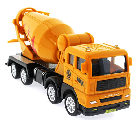 Eğitici Oyuncak Sürtmeli İş Makinası Mikser Kız Erkek Çocuk Eğitici