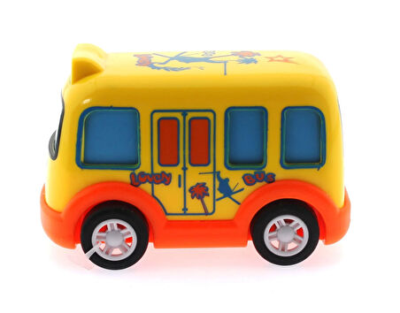 Kız Erkek Çocuk Oyuncak Çek Bırak Mini Sevimli Sarı Otobüs Kız Erkek Çocuk Eğitici