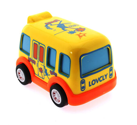 Kız Erkek Çocuk Oyuncak Çek Bırak Mini Sevimli Sarı Otobüs Kız Erkek Çocuk Eğitici