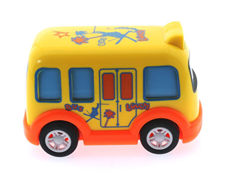 Kız Erkek Çocuk Oyuncak Çek Bırak Mini Sevimli Sarı Otobüs Kız Erkek Çocuk Eğitici