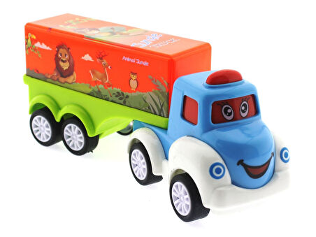 Eğitici Oyuncak Çek Bırak Mini Sevimli Turuncu Tır Kız Erkek Çocuk Eğitici