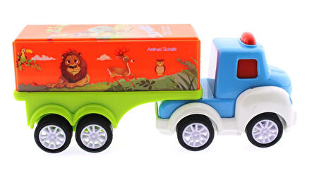 Eğitici Oyuncak Çek Bırak Mini Sevimli Turuncu Tır Kız Erkek Çocuk Eğitici