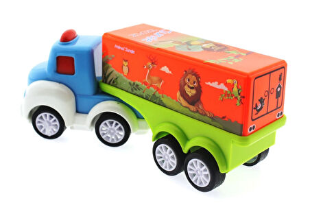 Eğitici Oyuncak Çek Bırak Mini Sevimli Turuncu Tır Kız Erkek Çocuk Eğitici