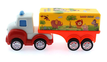 Öğretici Oyuncak Çek Bırak Mini Sevimli Sarı Tır Kız Erkek Çocuk Eğitici