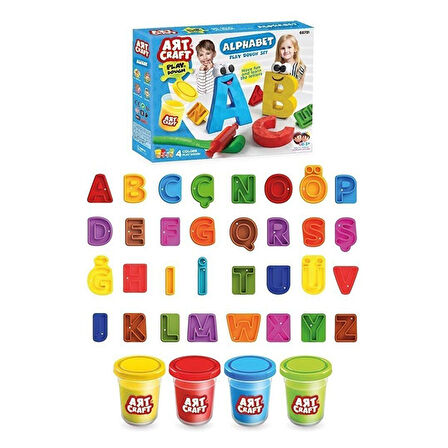 Öğretici Oyuncak Alfabe Hamur Seti 224 Gr - 03731 Kız Erkek Çocuk Eğitici