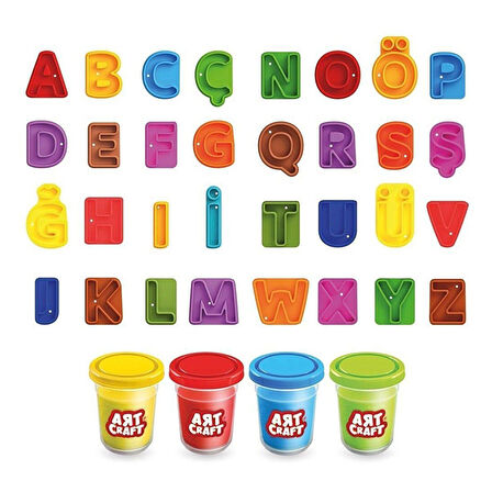 Öğretici Oyuncak Alfabe Hamur Seti 224 Gr - 03731 Kız Erkek Çocuk Eğitici