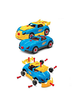 Kız Çocuk Oyuncak Erkek Çocuk Oyuncak Sök Tak Spor Araba 30 Parça - 661-184 Eğitici Oyuncaklar
