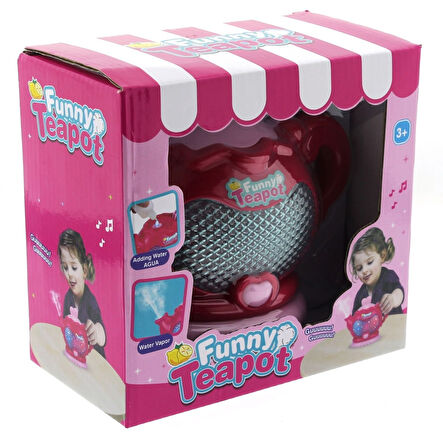 Öğretici Oyuncak Sesli Işıklı ve Buharlı Demlik Kız Erkek Çocuk Eğitici