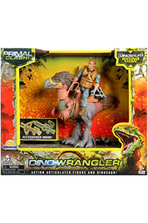 Kız Çocuk Oyuncak Erkek Çocuk Oyuncak Primal Clash Dino Wrangler Dinozor Binici Macera Seti Eğitici