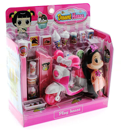 Eğitici Oyuncak Vespalı Dondurmacı Kız Oyun Seti Kız Erkek Çocuk Eğitici