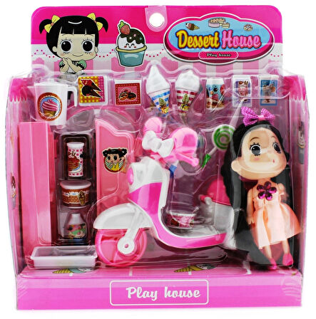 Eğitici Oyuncak Vespalı Dondurmacı Kız Oyun Seti Kız Erkek Çocuk Eğitici