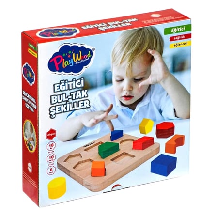 Kız Erkek Çocuk Oyuncak Playwood Ahşap Eğitici Bultak Şekiller Kız Erkek Çocuk Eğiticila