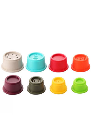 Kız Çocuk Oyuncak Erkek Çocuk Oyuncak LC Eğitici Yuvarlak Renkli Kaplar Eğitici Oyuncaklar