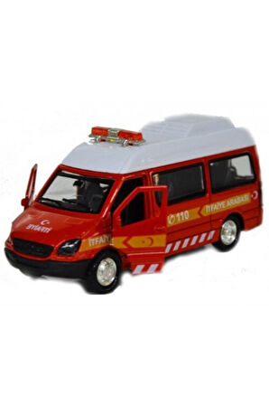 Eğitici Öğretici Çocuk Oyuncaklar Mlvx Çek Bırak Metal Sesli Ve Işıklı Itfaiye Minibüsü Mlv Blsm