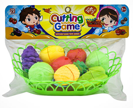 Kız Erkek Çocuk Oyuncak Sepette Kesilebilir Meyveler Kız Erkek Çocuk Eğitici