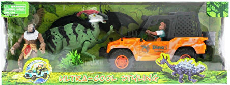 Eğitici Oyuncak Dinozor Avcısı Jeepli Oyun Seti Kız Erkek Çocuk Eğitici