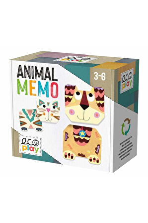 Kız Çocuk Oyuncak Erkek Çocuk Oyuncak Headu Ecoplay Hayvanlar Hafıza Oyunu MU26142 Eğitici Oyuncakla