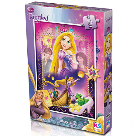 Öğretici Oyuncak KS Tangled 50 Parça Puzzle Kız Erkek Çocuk Eğitici