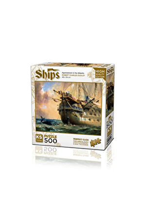 Kız Çocuk Oyuncak Erkek Çocuk Oyuncak 20050 HMS Agamemnon in Atlantic 500 Parça Puzzle -KS Puzzle Eğ