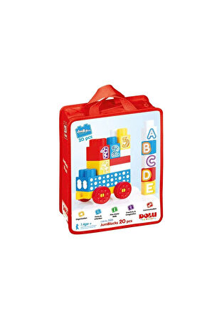 Kız Çocuk Oyuncak Erkek Çocuk Oyuncak 5026 Mega Blok 20'li Çantalı Eğitici Oyuncaklar