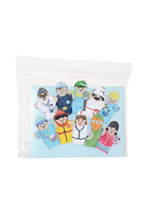 Kız Çocuk Oyuncak Erkek Çocuk Oyuncak AND-5197 Meslekler Parmak Kukla 10'lu -Anadolu Oyuncak Eğitici