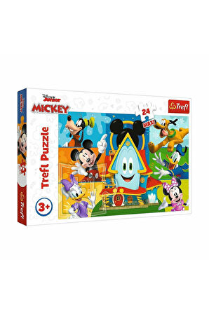Kız Çocuk Oyuncak Erkek Çocuk Oyuncak PUZZLE-14351 Maxi Mickey Mouse 24 Parça Çocuk Puzzle Eğitici O