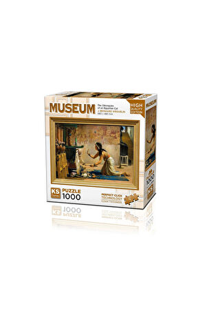 Kız Çocuk Oyuncak Erkek Çocuk Oyuncak KS Puzzle 1000 Parça Museum The Obsequies of an Egyptian Cat E