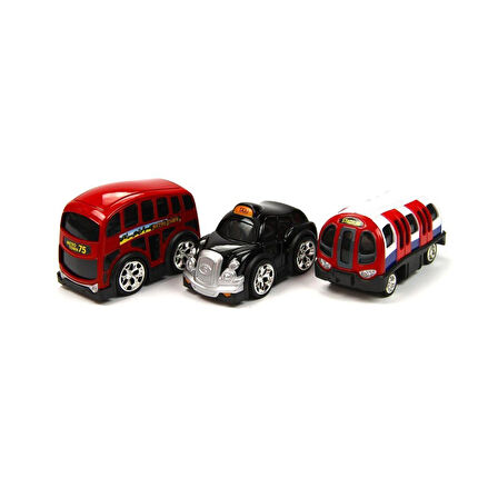 Eğlenceli Oyuncak 78482 CEKBIRAK 4İNCH 3PCS SEHİR ARACLARI Kız Erkek Çocuk Eğitici
