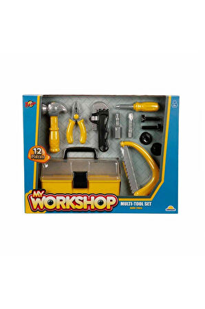 Kız Çocuk Oyuncak Erkek Çocuk Oyuncak 3718 Zapp Toys My Workshop Çantalı Tamir Seti 12 Parça -Sunman