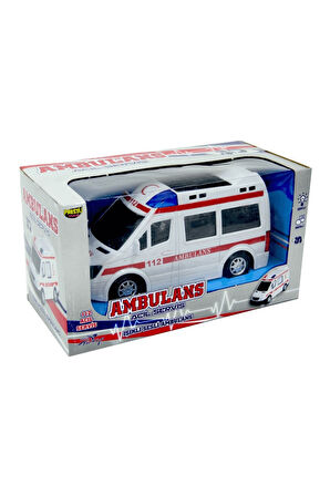 Kız Çocuk Oyuncak Erkek Çocuk Oyuncak Pilli Sesli ışıklı 112 Ambulans Oyuncak Eğitici Oyuncaklar