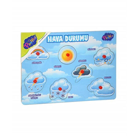 Eğitici Oyuncak 284/285 AHŞAP TUTMALI HAVA DURUMU Kız Erkek Çocuk Eğitici