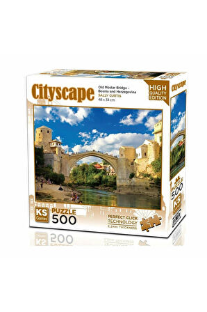 Kız Çocuk Oyuncak Erkek Çocuk Oyuncak 20061 Old Mostar Bridge Bosna Hersek 500 Parça Puzzle Eğitici