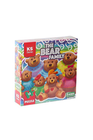 Kız Çocuk Oyuncak Erkek Çocuk Oyuncak PRS 32705 The Bear Family Pre School Puzzle Eğitici Oyuncaklar