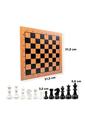 Kız Çocuk Oyuncak Erkek Çocuk Oyuncak TR5011 Toru Ahşap Satranç Seti Eğitici Oyuncaklar