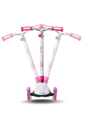 Kız Çocuk Oyuncak Erkek Çocuk Oyuncak Evo 3 Tekerlekli Colour Burst Işıklı Beyaz Scooter Eğitici Oyu