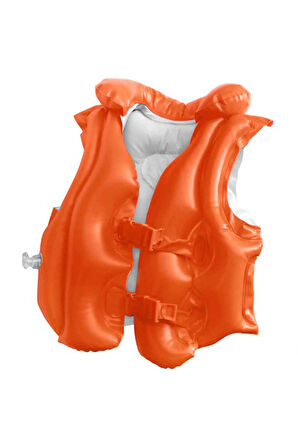 Kız Çocuk Oyuncak Erkek Çocuk Oyuncak Intex Kırmızı Yakalı Can Yeleği 50cm 58671 Eğitici Oyuncaklar