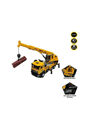 Kız Çocuk Oyuncak Erkek Çocuk Oyuncak XX992-02AB Çek Bırak Işıklı ve Sesli Kule Vinç 1:28 Eğitici Oy