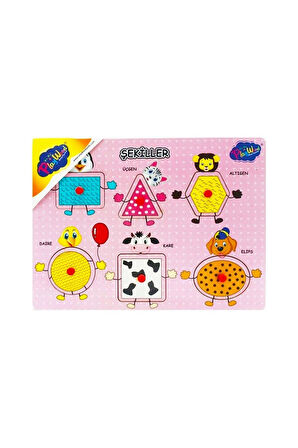 Kız Çocuk Oyuncak Erkek Çocuk Oyuncak 202/203-ONY AHŞAP TUTMALI ŞEKİLLER Eğitici Oyuncaklar