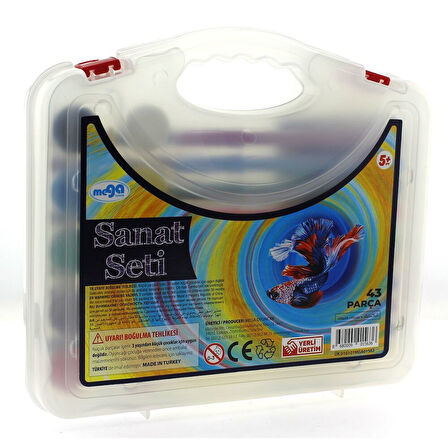 Eğitici Oyuncak 43 Parça Çantalı Sanat Seti Kız Erkek Çocuk Eğitici