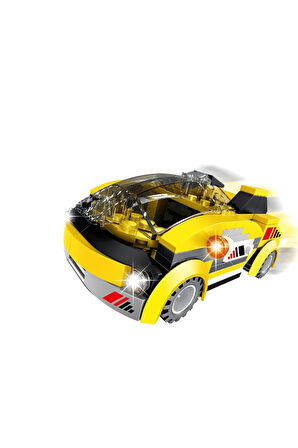 Kız Çocuk Oyuncak Erkek Çocuk Oyuncak Ausini City Sarı Spor Araba 134 Parça Eğitici Oyuncaklar