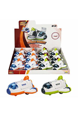 Kız Çocuk Oyuncak Erkek Çocuk Oyuncak Maxx Wheels Astronotlu Sürtmeli Uzay Mekiği Eğitici Oyuncaklar