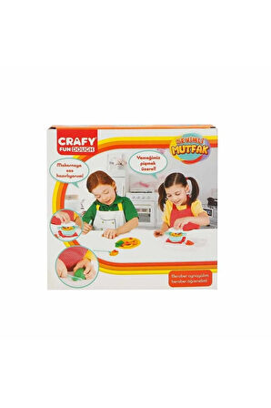 Crafy Sevimli Mutfak 200 g 10 Parça Kız Çocuk Erkek Çocuk Oyuncak Eğitici Oyuncaklar